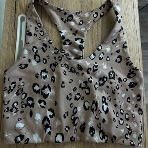 Z by Zella Tan Leopard Sports Bra Top